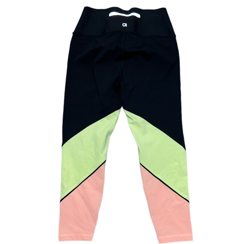 Gap Fit Sculpt Revolution Color Block Cropped Yoga Pants/ Leggings EUC